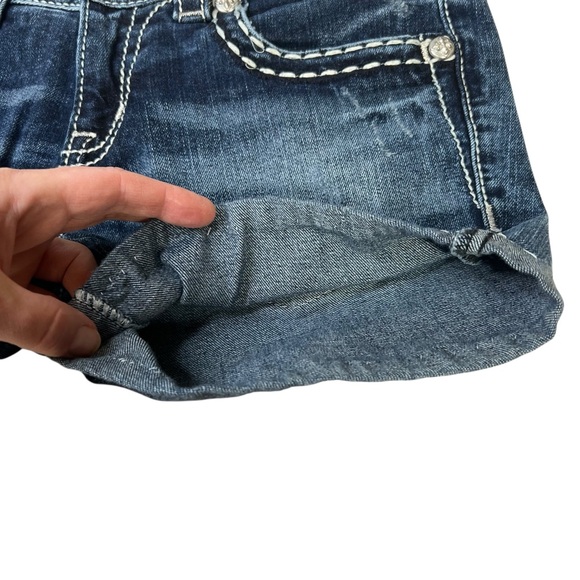 **Hemmed at home! Read description Miss me jean shorts 29 peace sign - Picture 16 of 16